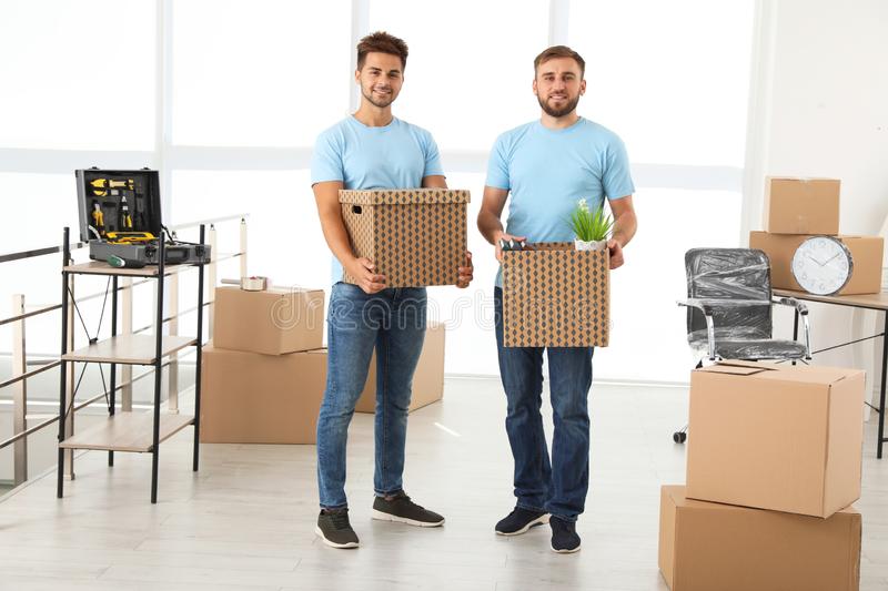 professional workers cardboard boxes office moving service professional workers cardboard boxes moving service 159465908